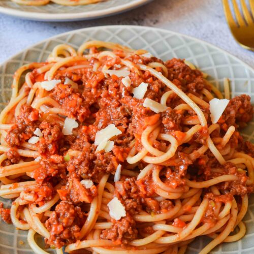 Kalorienarme Spaghetti Bolognese