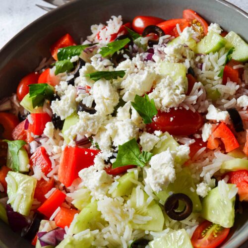 Griechischer Reissalat - einfach & schnell