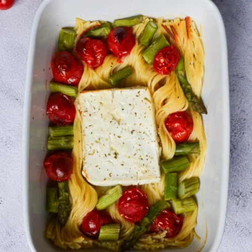 One Pot Pasta mit grünem Spargel