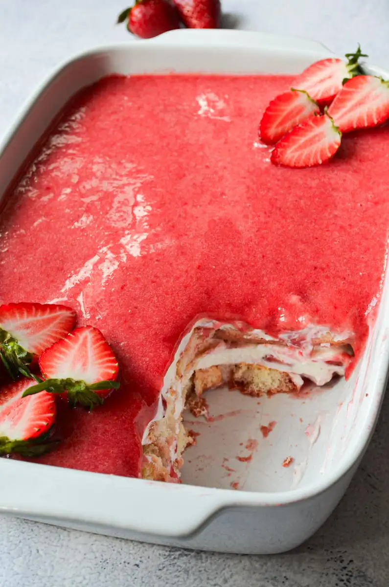 Erdbeertiramisu ohne Mascarpone